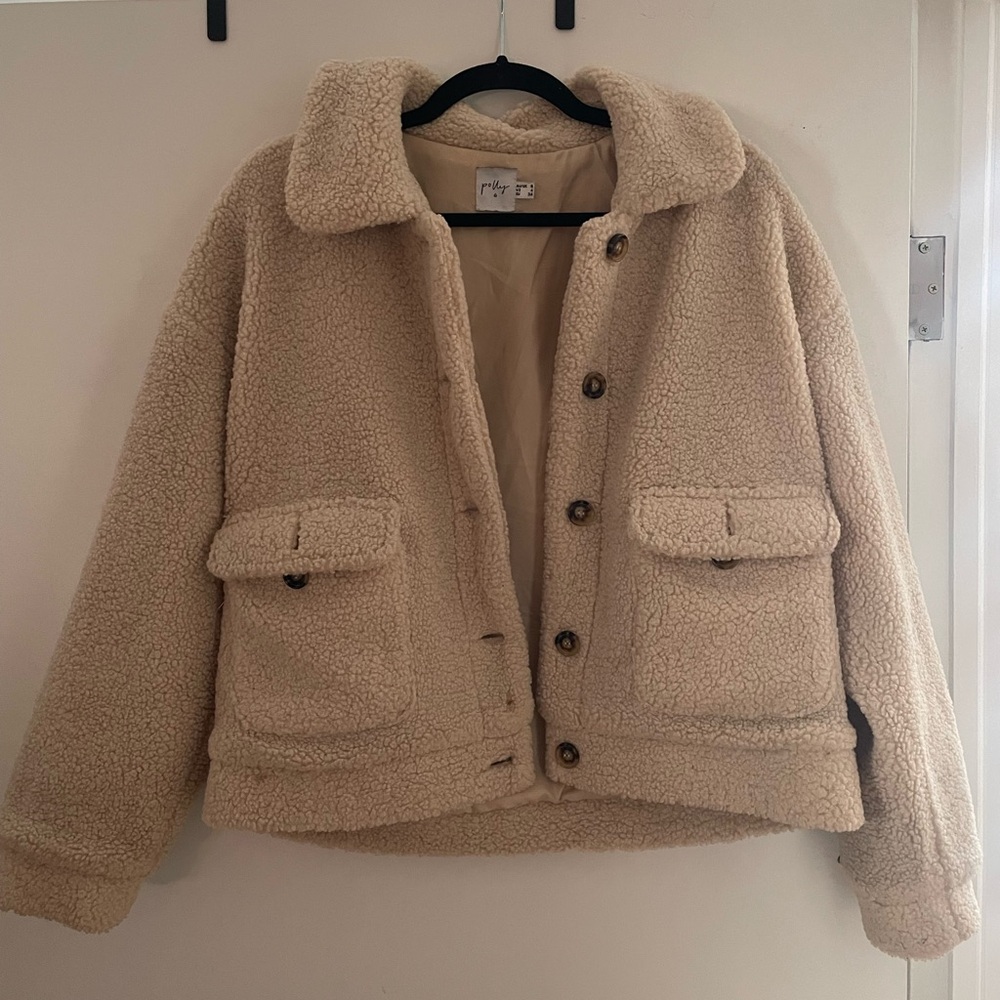 Chic Tan Sherpa Jacket